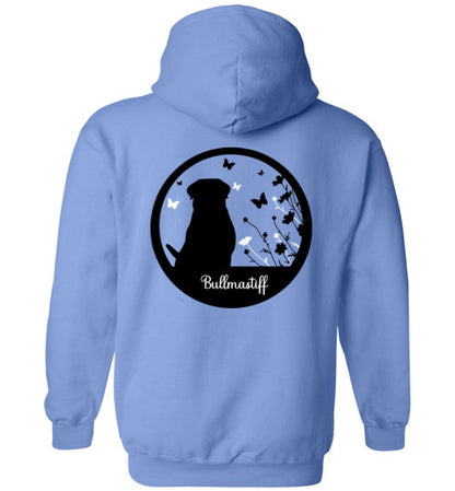 Bullmastiff Flowers Gildan Heavy Blend Hoodie S,M,L,XL - WagALotBowWow