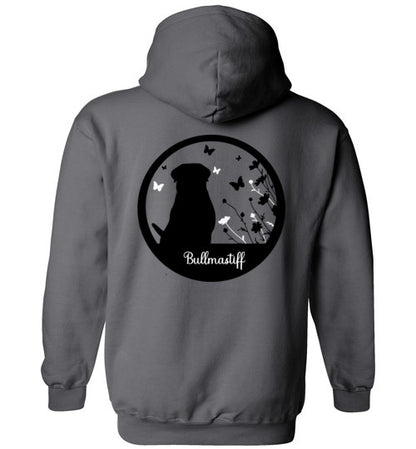 Bullmastiff Flowers Gildan Heavy Blend Hoodie S,M,L,XL - WagALotBowWow