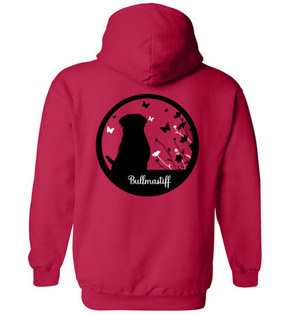 Bullmastiff Flowers Gildan Heavy Blend Hoodie S,M,L,XL - WagALotBowWow