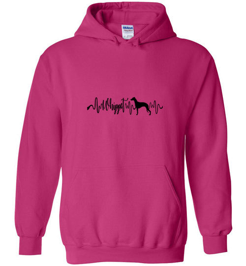 Whippet Heartbeat Long Sleeve & Hoodie Unisex - WagALotBowWow