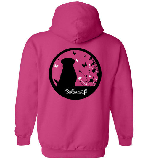 Bullmastiff Flowers Gildan Heavy Blend Hoodie S,M,L,XL - WagALotBowWow