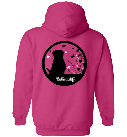Bullmastiff Flowers Gildan Heavy Blend Hoodie S,M,L,XL - WagALotBowWow