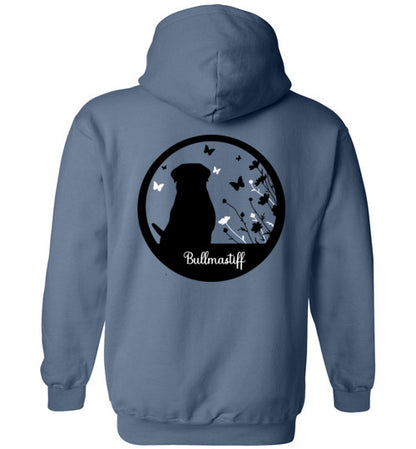 Bullmastiff Flowers Gildan Heavy Blend Hoodie S,M,L,XL - WagALotBowWow
