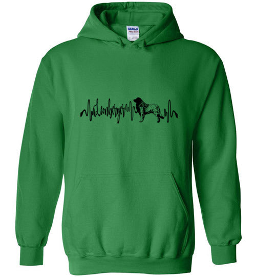 Leonberger Heartbeat Hoodie Unisex - WagALotBowWow