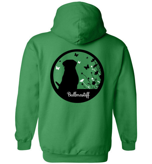 Bullmastiff Flowers Gildan Heavy Blend Hoodie S,M,L,XL - WagALotBowWow