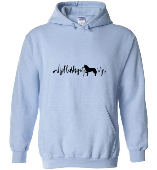 Husky Heartbeat Long Sleeve & Hoodie - WagALotBowWow