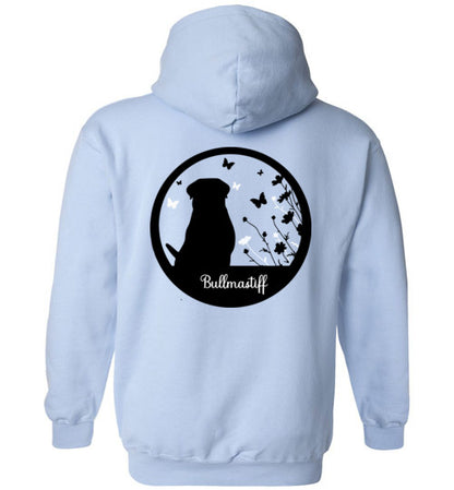 Bullmastiff Flowers Gildan Heavy Blend Hoodie S,M,L,XL - WagALotBowWow