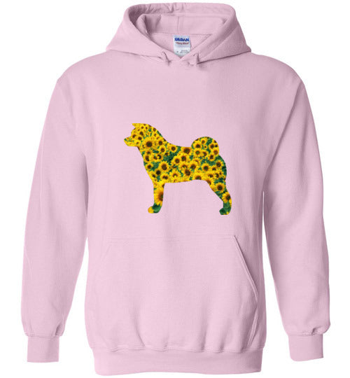 Sunflower Akita LongSleeve & Hoodie - WagALotBowWow
