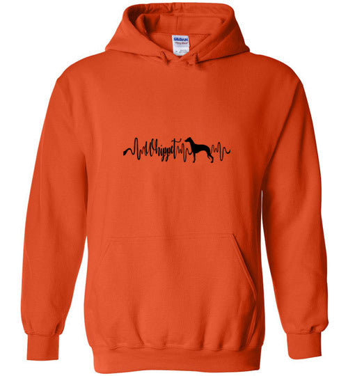 Whippet Heartbeat Long Sleeve & Hoodie Unisex - WagALotBowWow