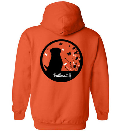 Bullmastiff Flowers Gildan Heavy Blend Hoodie S,M,L,XL - WagALotBowWow