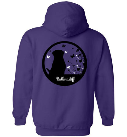Bullmastiff Flowers Gildan Heavy Blend Hoodie S,M,L,XL - WagALotBowWow