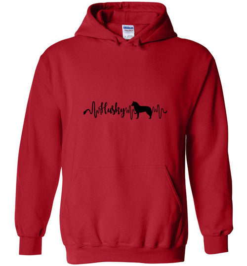 Husky Heartbeat Long Sleeve & Hoodie - WagALotBowWow