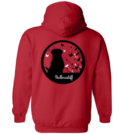 Bullmastiff Flowers Gildan Heavy Blend Hoodie S,M,L,XL - WagALotBowWow