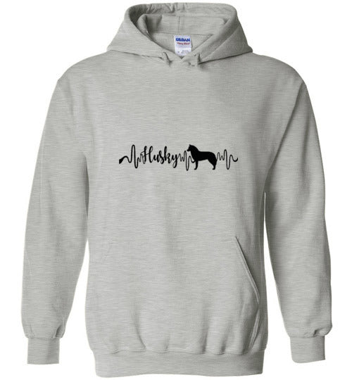Husky Heartbeat Long Sleeve & Hoodie - WagALotBowWow
