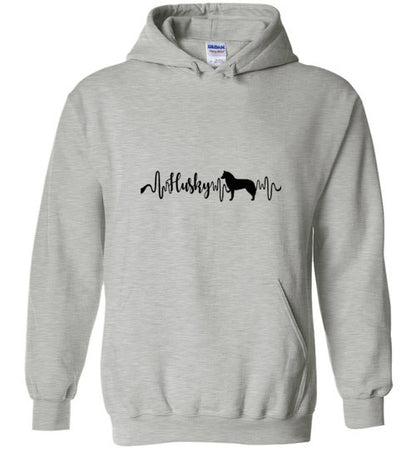 Husky Heartbeat Long Sleeve & Hoodie - WagALotBowWow