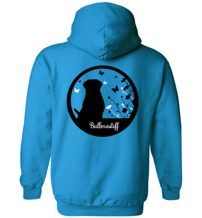 Bullmastiff Flowers Gildan Heavy Blend Hoodie S,M,L,XL - WagALotBowWow