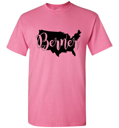 USA Berner Unisex Adult & Youth Gildan Short Sleeve T-Shirt Black Print - WagALotBowWow