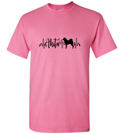 Japanese Akita Heartbeat Gildan Short Sleeve T-Shirt Unisex - WagALotBowWow