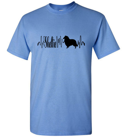 Sheltie Heartbeat Unisex Gildan Short-Sleeve T-Shirt - WagALotBowWow