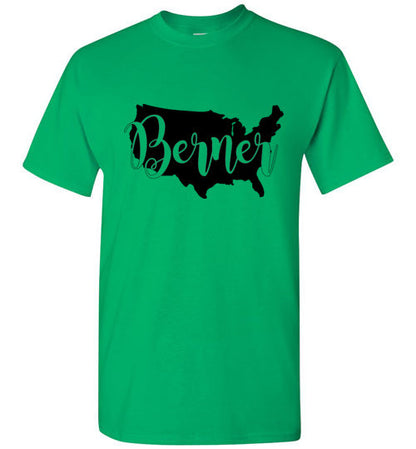 USA Berner Unisex Adult & Youth Gildan Short Sleeve T-Shirt Black Print - WagALotBowWow