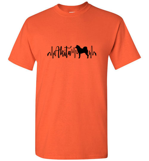 Japanese Akita Heartbeat Gildan Short Sleeve T-Shirt Unisex - WagALotBowWow