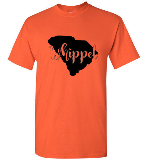 SC Whippet Gildan SS Unisex Adult & Youth Unisex TShirt Black Print - WagALotBowWow