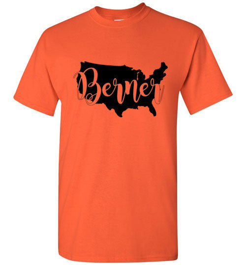USA Berner Unisex Adult & Youth Gildan Short Sleeve T-Shirt Black Print - WagALotBowWow