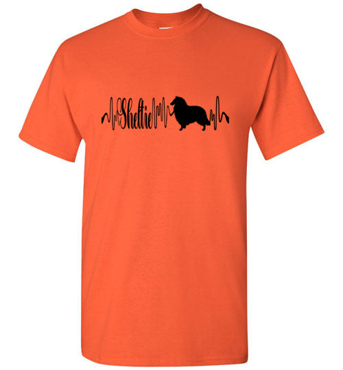 Sheltie Heartbeat Unisex Gildan Short-Sleeve T-Shirt - WagALotBowWow