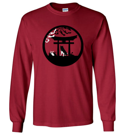 Akita Gate Gildan Long Sleeve T-Shirt - WagALotBowWow