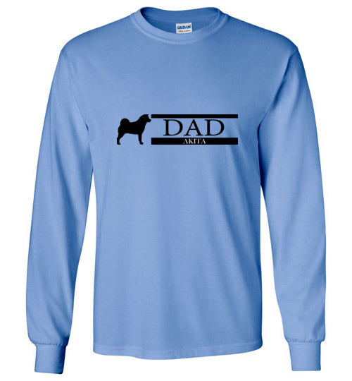 Akita Dad Unisex Long Sleeve T-Shirt - WagALotBowWow