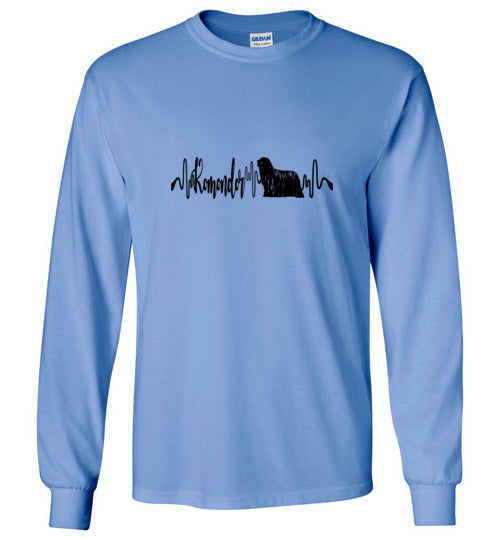 Komondor Heartbeat Unisex Long Sleeve T-Shirt - WagALotBowWow