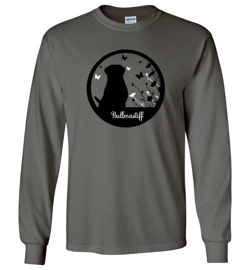 Bullmastiff Flowers Long Sleeve S,M,L,XL - WagALotBowWow