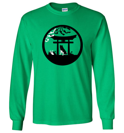 Akita Gate Gildan Long Sleeve T-Shirt - WagALotBowWow
