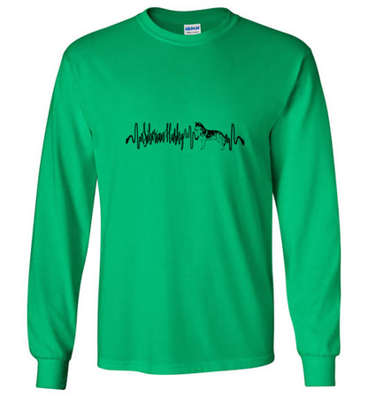 Siberian Husky Heartbeat Unisex Long Sleeve T-Shirt - WagALotBowWow