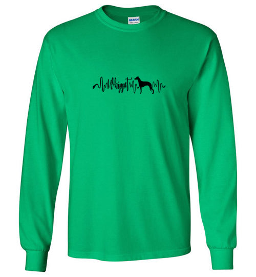 Whippet Heartbeat Long Sleeve & Hoodie Unisex - WagALotBowWow