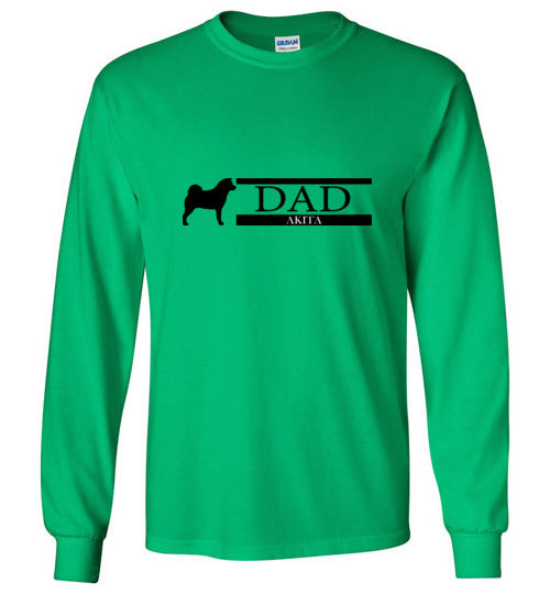 Akita Dad Unisex Long Sleeve T-Shirt - WagALotBowWow