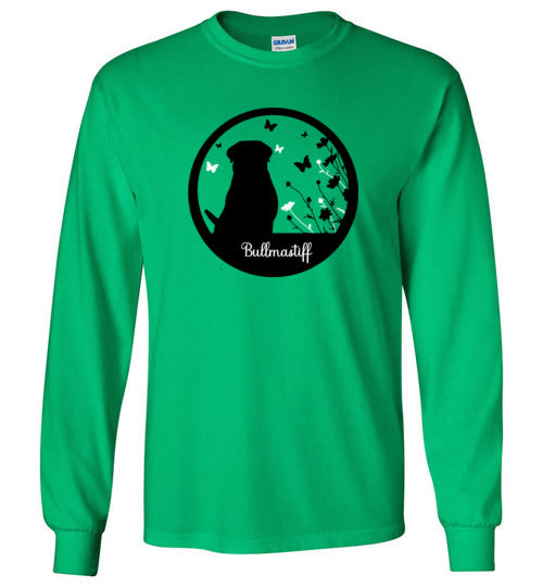 Bullmastiff Flowers Long Sleeve S,M,L,XL - WagALotBowWow