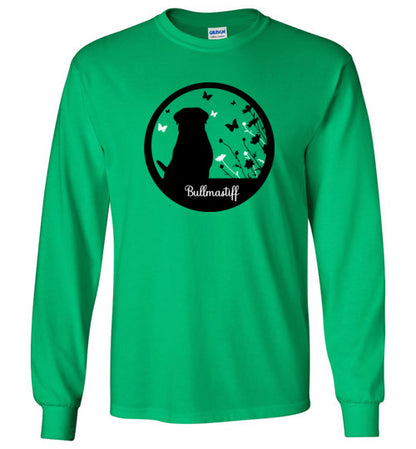 Bullmastiff Flowers Long Sleeve S,M,L,XL - WagALotBowWow