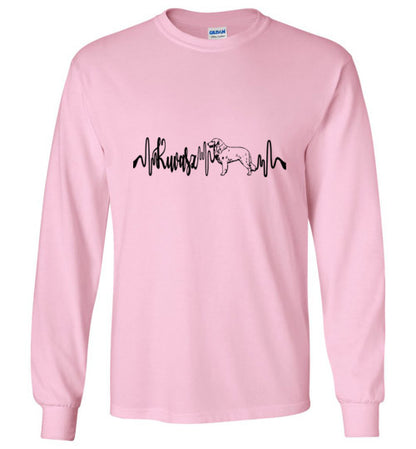 Kuvasz Heartbeat Unisex Long Sleeve T-Shirt - WagALotBowWow