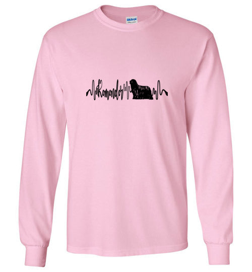 Komondor Heartbeat Unisex Long Sleeve T-Shirt - WagALotBowWow