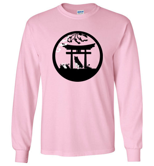 Akita Gate Gildan Long Sleeve T-Shirt - WagALotBowWow