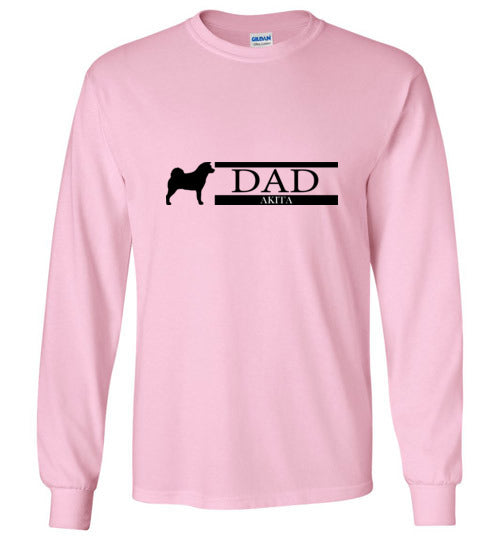 Akita Dad Unisex Long Sleeve T-Shirt - WagALotBowWow