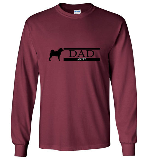 Akita Dad Unisex Long Sleeve T-Shirt - WagALotBowWow