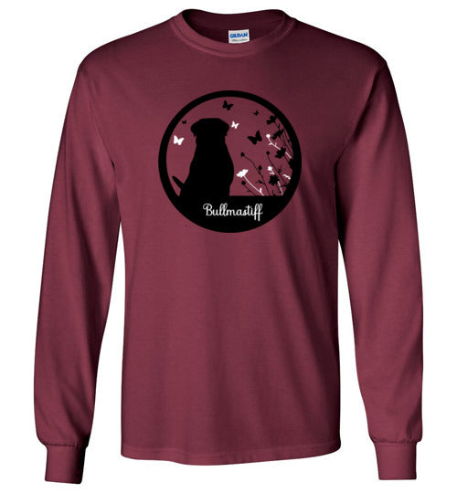 Bullmastiff Flowers Long Sleeve S,M,L,XL - WagALotBowWow
