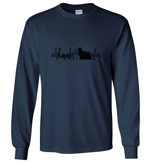 Komondor Heartbeat Unisex Long Sleeve T-Shirt - WagALotBowWow