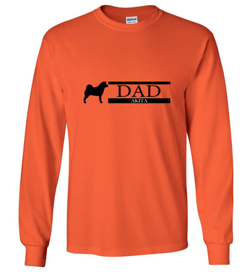 Akita Dad Unisex Long Sleeve T-Shirt - WagALotBowWow