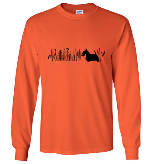 Scottish Terrier Heartbeat Unisex LongSleeve Shirt - WagALotBowWow