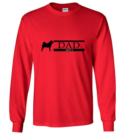 Akita Dad Unisex Long Sleeve T-Shirt - WagALotBowWow