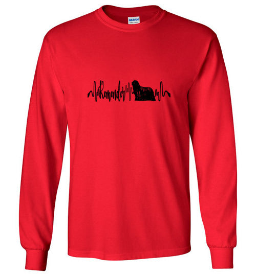 Komondor Heartbeat Unisex Long Sleeve T-Shirt - WagALotBowWow
