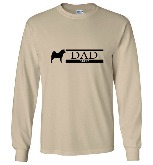 Akita Dad Unisex Long Sleeve T-Shirt - WagALotBowWow